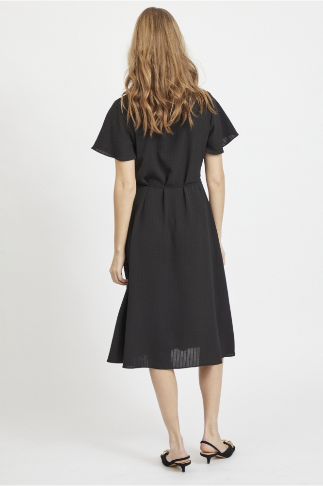 VILOVIE S/S WRAP MIDI DRESS - NOOS 14059666 Black